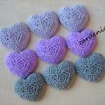 9pcs - Heart Flower Caboch..